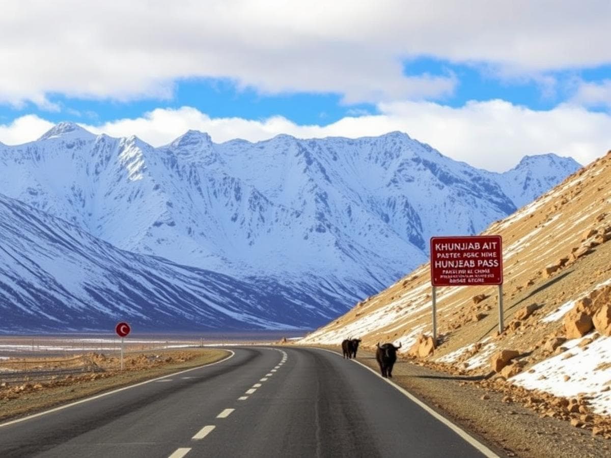 Khunjerab Pass mountain road